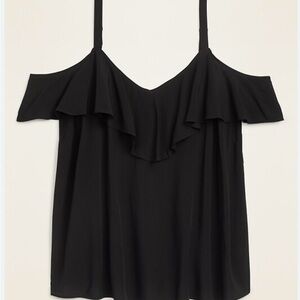 Old Navy Black Ruffle off- shoulder top